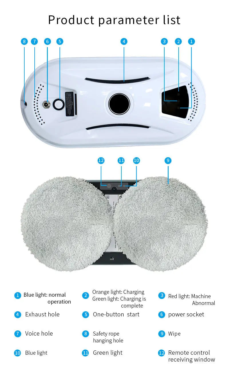 Ultra-cienki odkurzacz Robot do czyszczenia szyb