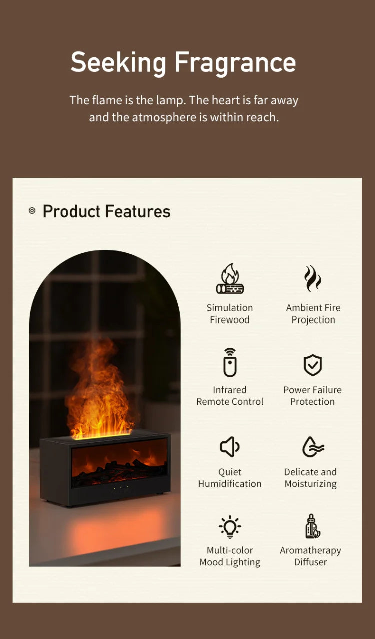 Dyfuzor zapachowy kominek elektryczny 3D Flame