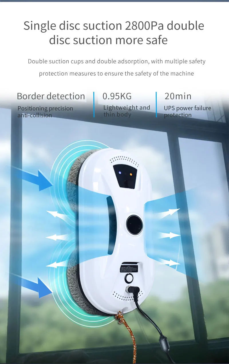 Ultra-cienki odkurzacz Robot do czyszczenia szyb