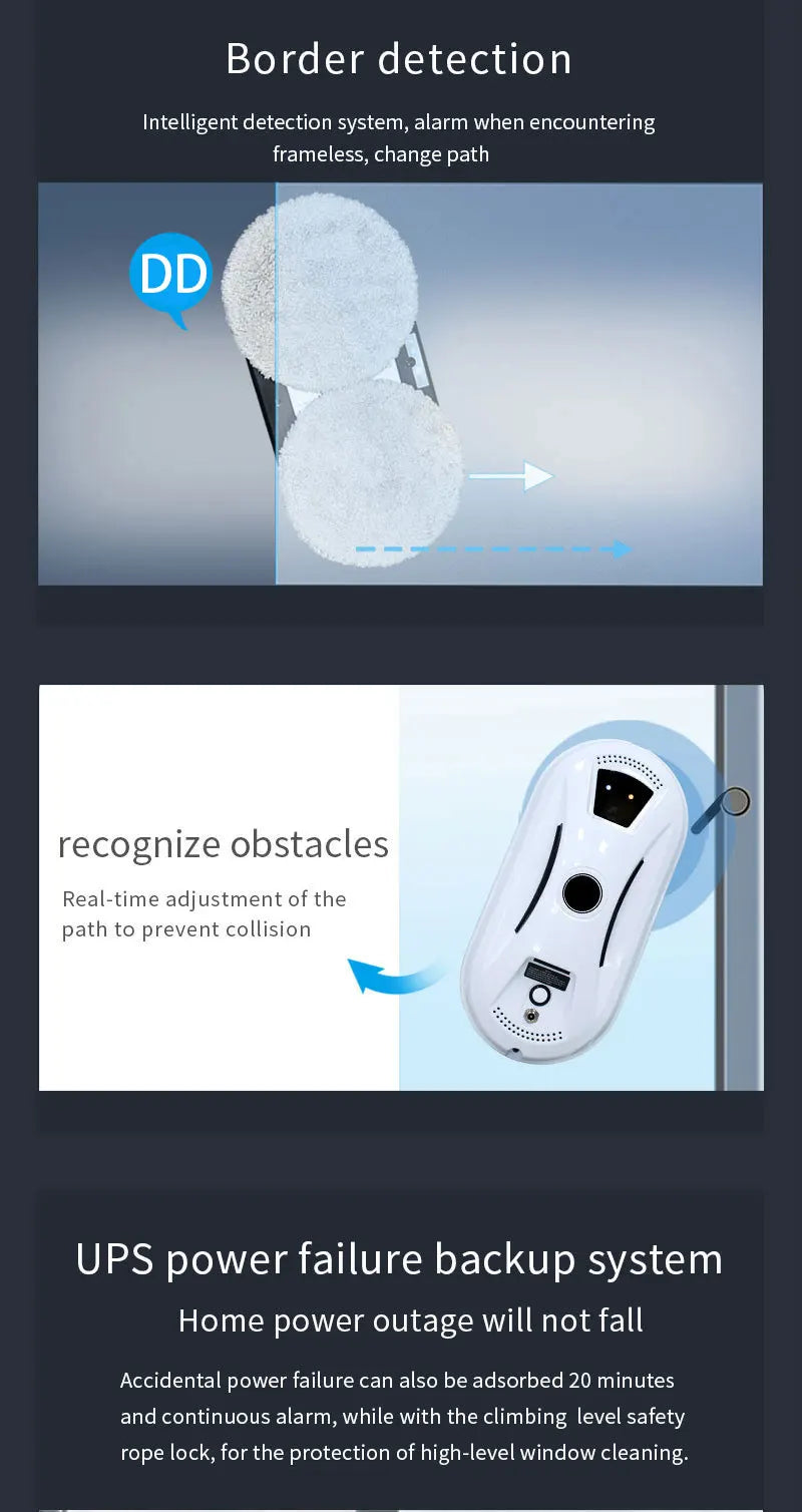 Ultra-cienki odkurzacz Robot do czyszczenia szyb